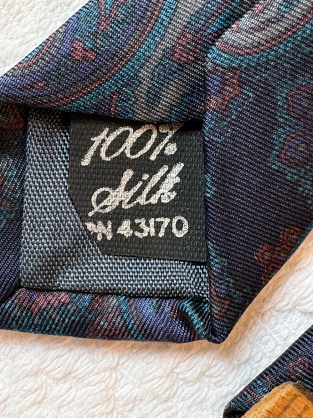 Vintage Saddle Club 100% Silk Paisley Tie